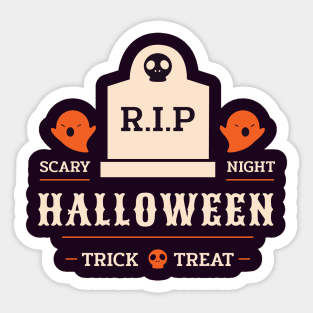 RIP - Scary Night- Halloween Sticker